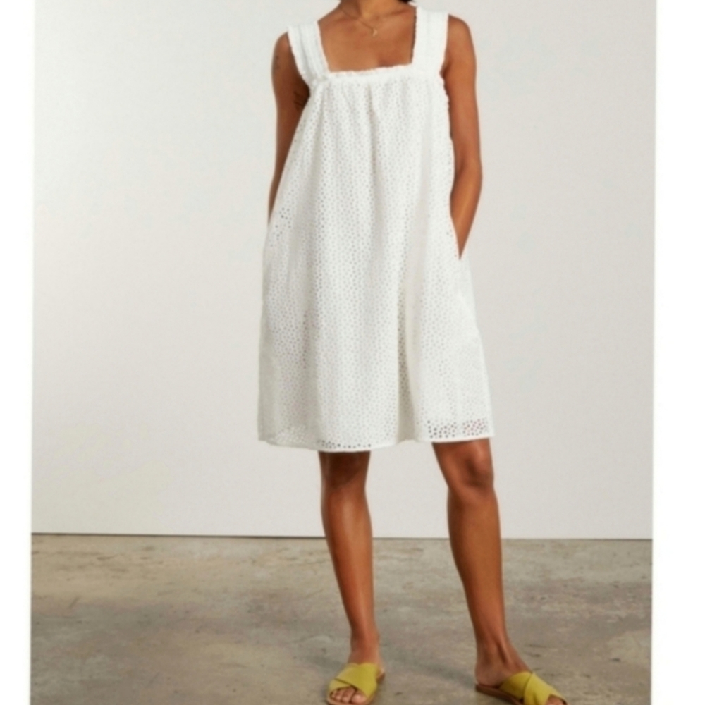 Everlane The Eyelet Smock Dress